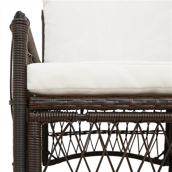 Grote foto vidaxl tuinstoel bruin 60 x 70 x 78cm poly rattan tuin en terras tuinmeubelen