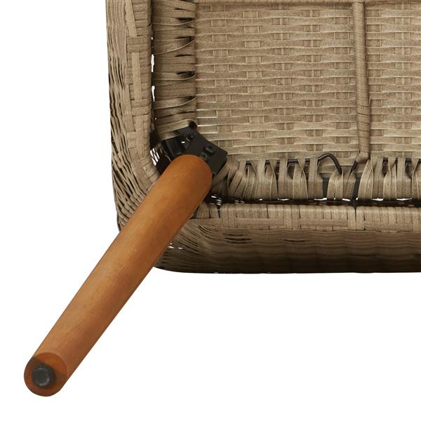 Grote foto vidaxl tuinstoel met kussen 2 pcs beige 55 x 62.5 x 82cm poly rattan tuin en terras tuinmeubelen