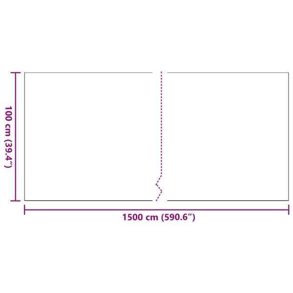 Grote foto vidaxl kunstgras zwart 15 x 1 m polypropyleen tuin en terras sierplanten