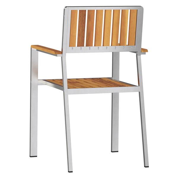 Grote foto vidaxl tuinstoel 2 pcs bruin 56 x 54.5 x 87cm massief acaciahout tuin en terras tuinmeubelen
