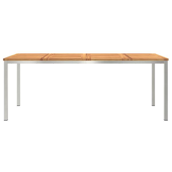 Grote foto vidaxl buiten eettafel bruin 200 x 90 x 75 cm massief acaciahout tuin en terras tuinmeubelen