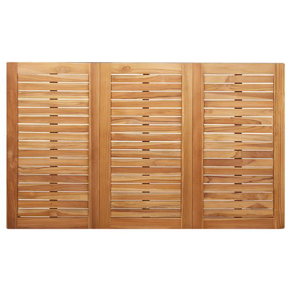 Grote foto vidaxl buiten eettafel bruin 150 x 90 x 75 cm massief teakhout tuin en terras tuinmeubelen