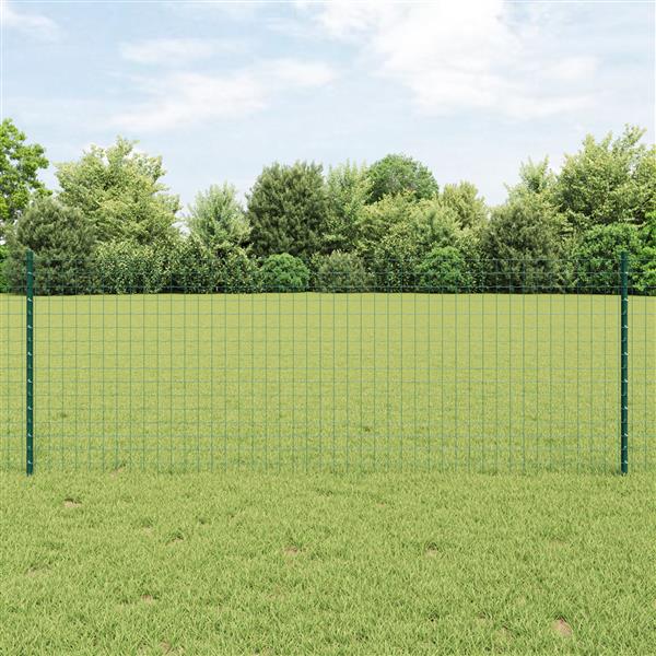 Grote foto vidaxl hekpalen 11 pcs groen 80 cm staal tuin en terras overige tuin en terras