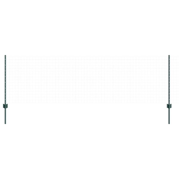 Grote foto vidaxl hekpalen 11 pcs groen 80 cm staal tuin en terras overige tuin en terras