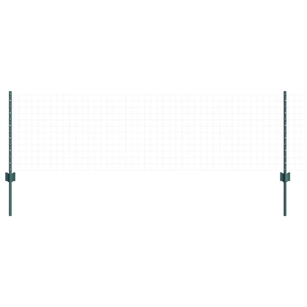 Grote foto vidaxl hekpalen 11 pcs groen 60 cm staal tuin en terras overige tuin en terras