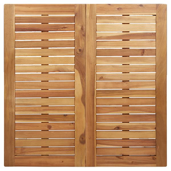 Grote foto vidaxl buiten eettafel bruin 90 x 90 x 75 cm massief acaciahout tuin en terras tuinmeubelen