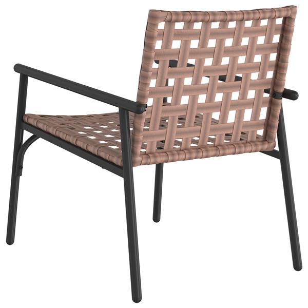 Grote foto vidaxl tuinstoel 2 pcs zwart 79 x 56 x 73.5cm poly rattan tuin en terras tuinmeubelen