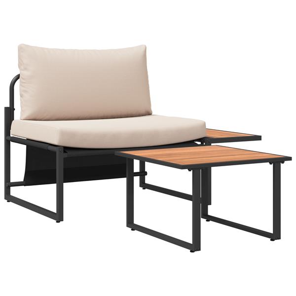 Grote foto vidaxl tuin sofa set 2 pcs taupe staal tuin en terras tuinmeubelen