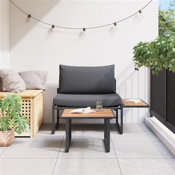 Grote foto vidaxl tuin sofa set 2 pcs antraciet staal tuin en terras tuinmeubelen