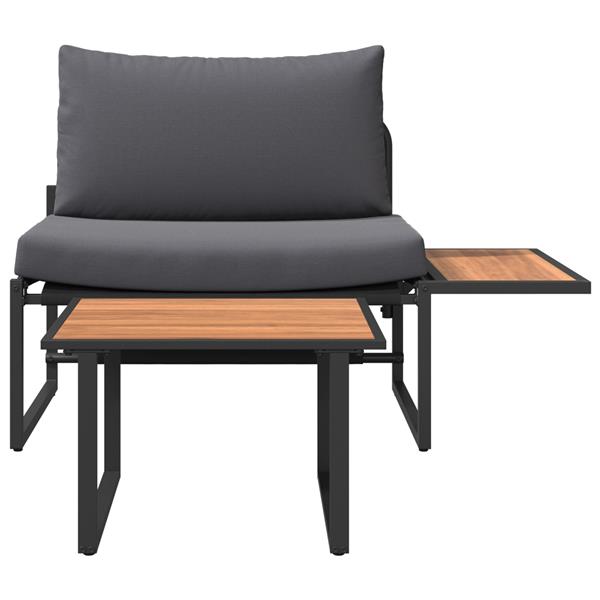 Grote foto vidaxl tuin sofa set 2 pcs antraciet staal tuin en terras tuinmeubelen