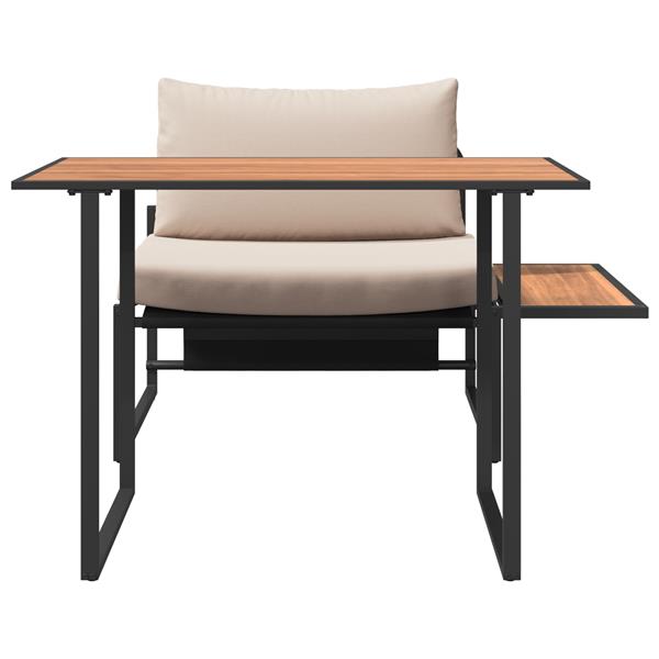 Grote foto vidaxl buiten stalen zsitjes 2 pcs taupe staal tuin en terras tuinmeubelen