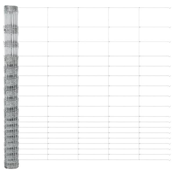 Grote foto vidaxl weidehekwerk grijs 1.5 x 10 m staal tuin en terras hekken en schuttingen