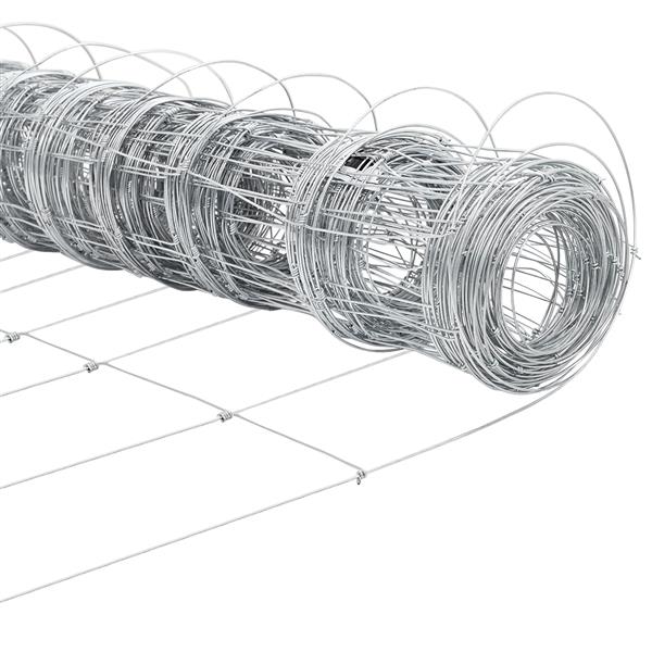 Grote foto vidaxl weidehekwerk grijs 1.5 x 10 m staal tuin en terras hekken en schuttingen