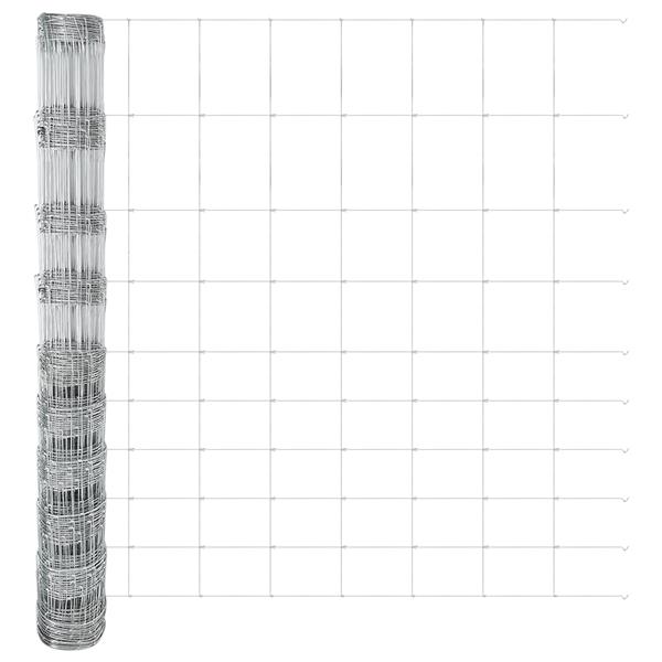 Grote foto vidaxl weidehekwerk grijs 1.2 x 10 m staal tuin en terras hekken en schuttingen