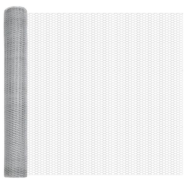 Grote foto vidaxl hexagon hek zilver 1.2 x 100 m gegalvaniseerd staal tuin en terras hekken en schuttingen