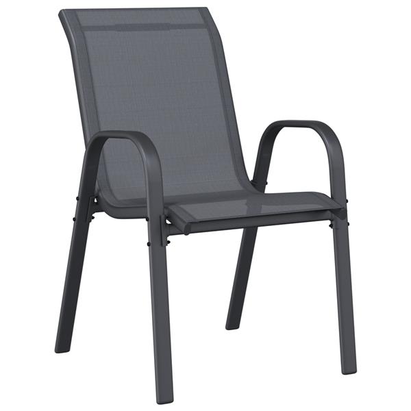 Grote foto vidaxl tuin bistro set 3 pcs grijs staal tuin en terras tuinmeubelen