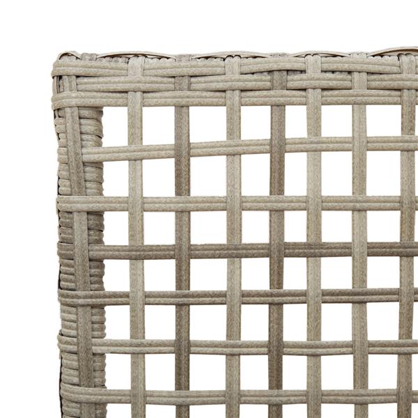 Grote foto vidaxl tuinstoel 2 pcs lichtgrijs 53 x 60 x 85cm poly rattan tuin en terras tuinmeubelen