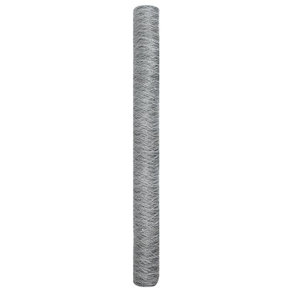 Grote foto vidaxl hexagon hek zilver 1.6 x 50 m gegalvaniseerd staal tuin en terras hekken en schuttingen