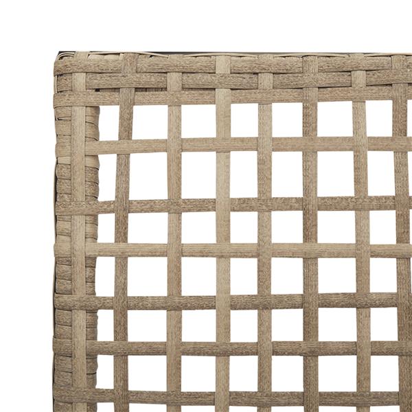 Grote foto vidaxl tuinstoel 2 pcs beige 53 x 60 x 85cm poly rattan tuin en terras tuinmeubelen