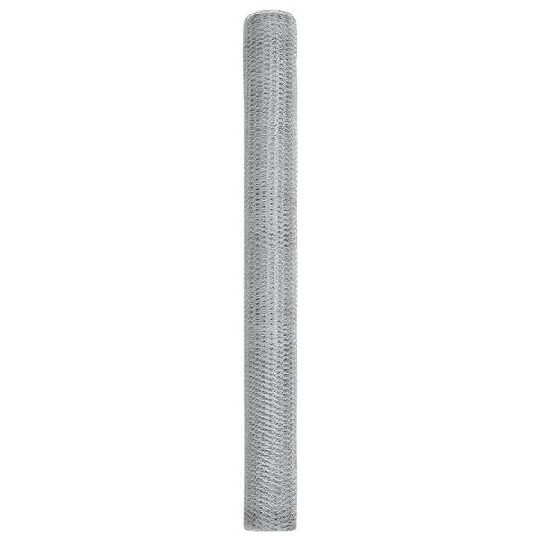 Grote foto vidaxl hexagon hek zilver 1.5 x 50 m gegalvaniseerd staal tuin en terras hekken en schuttingen