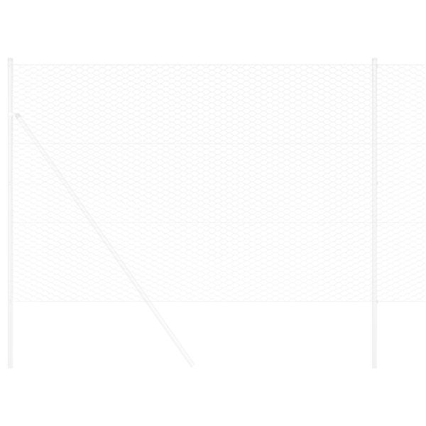 Grote foto vidaxl hexagon hek zilver 1.6 x 25 m gegalvaniseerd staal tuin en terras hekken en schuttingen
