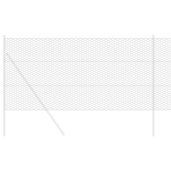 Grote foto vidaxl hexagon hek grijs 1 4 x 50 m pvc tuin en terras hekken en schuttingen