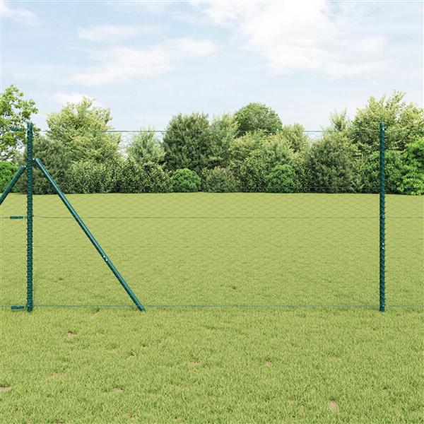 Grote foto vidaxl hexagon hek groen 1 2 x 100 m pvc tuin en terras hekken en schuttingen