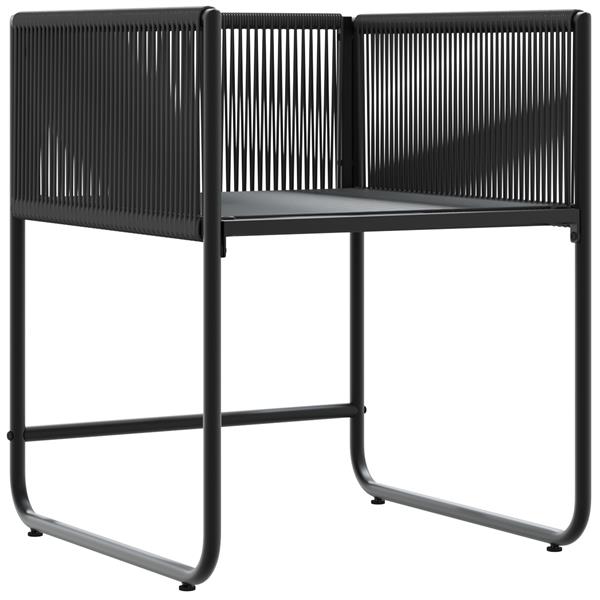 Grote foto vidaxl tuinstoelen 4 pcs zwart en antraciet 50.5 x 53.5 x 63.5 cm tuin en terras tuinmeubelen