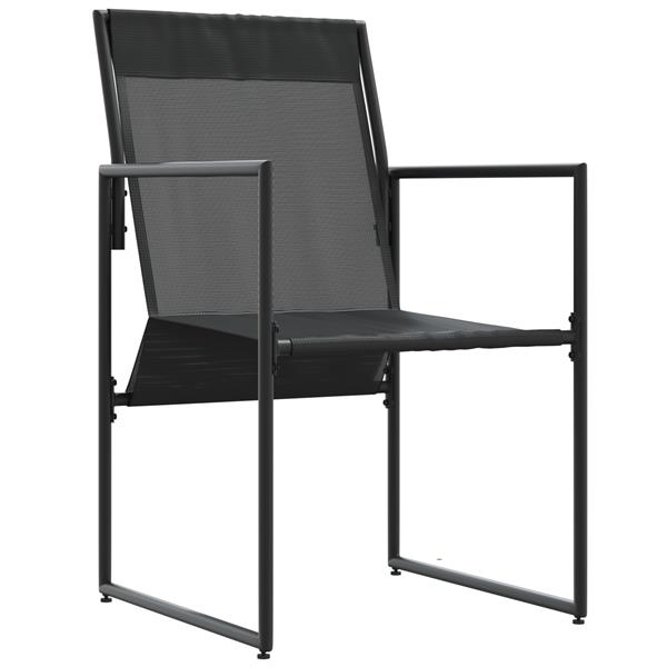 Grote foto vidaxl tuinstoelen 4 pcs zwart en antraciet 50.5 x 59 x 81.5 cm tuin en terras tuinmeubelen