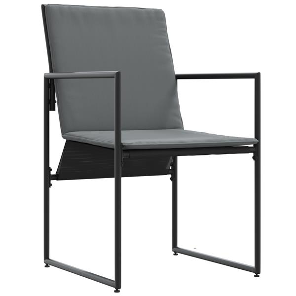 Grote foto vidaxl tuinstoelen 4 pcs zwart en antraciet 50.5 x 59 x 81.5 cm tuin en terras tuinmeubelen