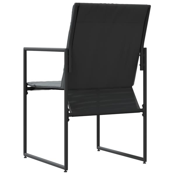 Grote foto vidaxl tuinstoelen 4 pcs zwart en antraciet 50.5 x 59 x 81.5 cm tuin en terras tuinmeubelen