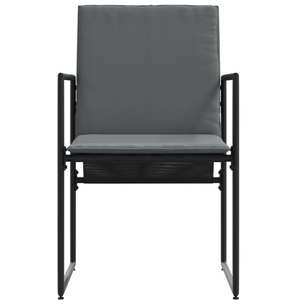 Grote foto vidaxl tuinstoelen 4 pcs zwart en antraciet 50.5 x 59 x 81.5 cm tuin en terras tuinmeubelen