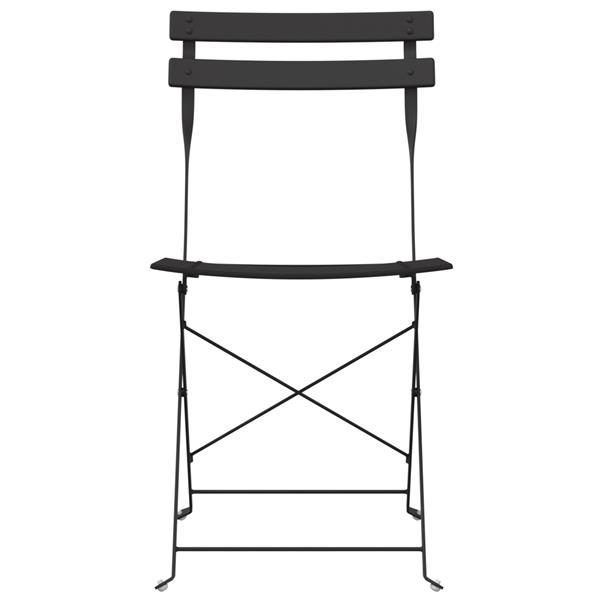 Grote foto vidaxl tuin opvouwbare stoel 2 pcs antraciet 42 x 46 x 82cm staal tuin en terras tuinmeubelen