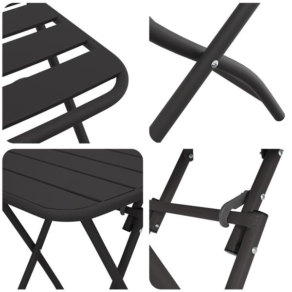 Grote foto vidaxl bistroset 3 pcs antraciet staal tuin en terras tuinmeubelen