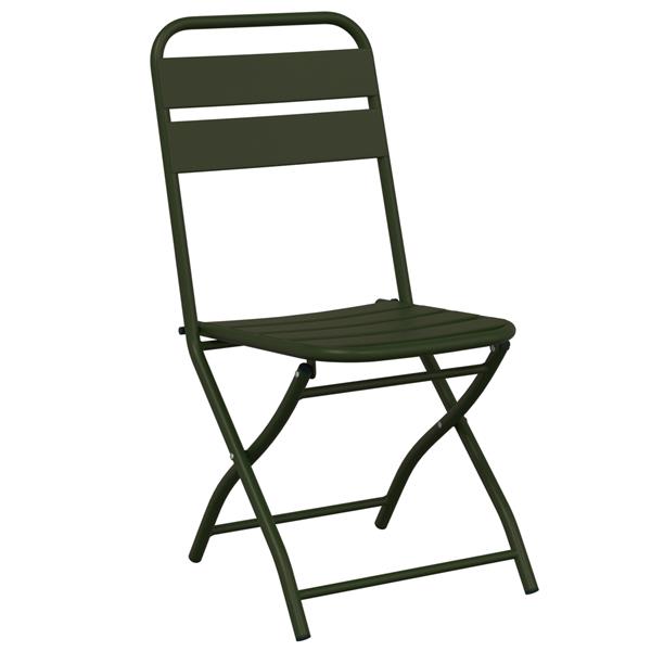 Grote foto vidaxl bistroset 3 pcs groen staal tuin en terras tuinmeubelen