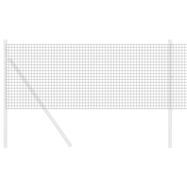 Grote foto vidaxl gelaste draadhek grijs 0.4 x 50 m staal tuin en terras hekken en schuttingen