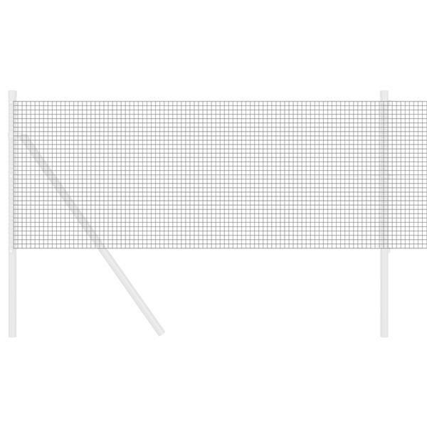 Grote foto vidaxl gelaste draadhek grijs 0.4 x 50 m staal tuin en terras hekken en schuttingen