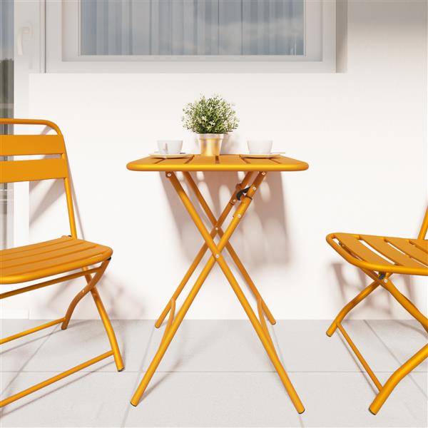 Grote foto vidaxl tuinstafel mosterdgeel 55 x 55 x 73 cm poedercoating staal tuin en terras tuinmeubelen