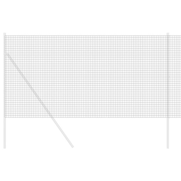 Grote foto vidaxl gelaste draadhek grijs 1.4 x 10 m staal tuin en terras hekken en schuttingen