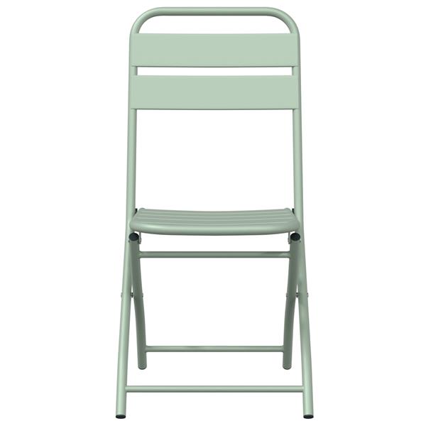 Grote foto vidaxl tuin opvouwbare stoel 2 pcs groen 55 x 56.5 x 91cm staal tuin en terras tuinmeubelen