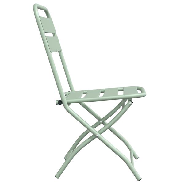 Grote foto vidaxl tuin opvouwbare stoel 2 pcs groen 55 x 56.5 x 91cm staal tuin en terras tuinmeubelen