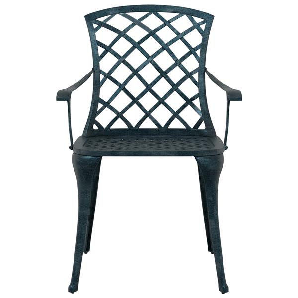 Grote foto vidaxl tuinstoel 4 pcs groen 61 x 60 5 x 93cm aluminium tuin en terras tuinmeubelen