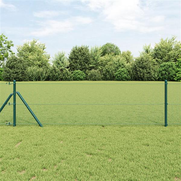 Grote foto vidaxl gelaste draadhek groen 0.8 x 50 m staal tuin en terras hekken en schuttingen