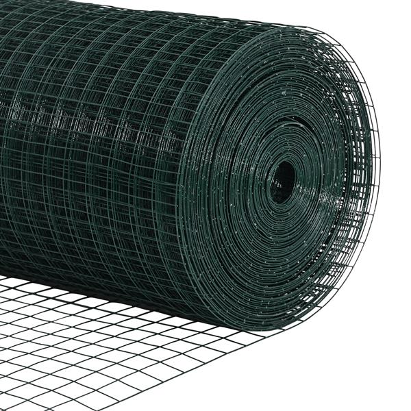 Grote foto vidaxl gelaste draadhek groen 0.8 x 50 m staal tuin en terras hekken en schuttingen