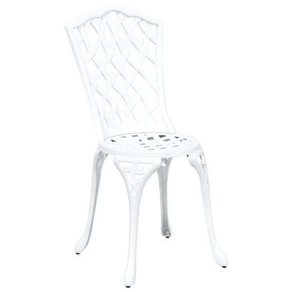 Grote foto vidaxl tuin bistro set 3 pcs wit aluminium tuin en terras tuinmeubelen