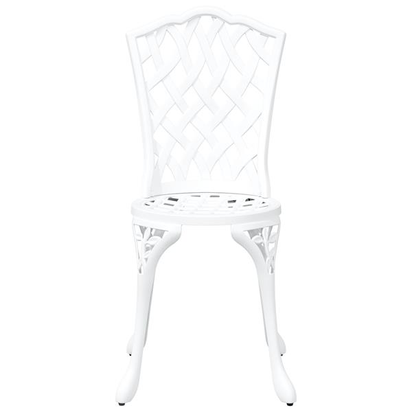 Grote foto vidaxl tuin bistro set 3 pcs wit aluminium tuin en terras tuinmeubelen