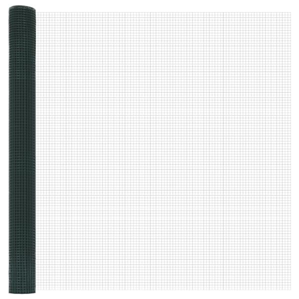Grote foto vidaxl gelaste draadhek groen 1.5 x 10 m staal tuin en terras hekken en schuttingen