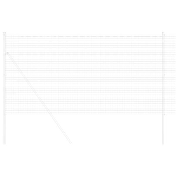 Grote foto vidaxl gelaste draadhek zilver 1 x 50 m staal tuin en terras hekken en schuttingen