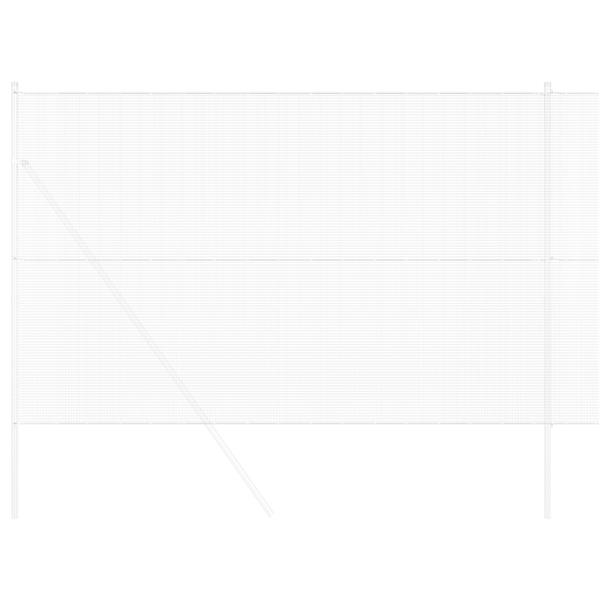 Grote foto vidaxl gelaste draadhek zilver 1.6 x 25 m staal tuin en terras hekken en schuttingen