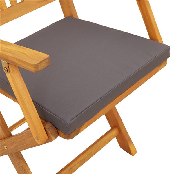 Grote foto vidaxl opvouwbare stoel met kussen 2 pcs grijs 49 x 57 5 x 92cm tuin en terras tuinmeubelen
